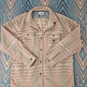 VISSLA Men's Pink and Tan Shirt Jacket